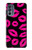 W2933 Pink Lips Kisses on Black Hard Case and Leather Flip Case For Motorola Moto G62 5G