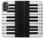 W3078 Black and White Piano Keyboard Hard Case and Leather Flip Case For Motorola Moto G62 5G