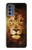 W3182 Lion Hard Case and Leather Flip Case For Motorola Moto G62 5G