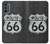 W3207 Route 66 Sign Hard Case and Leather Flip Case For Motorola Moto G62 5G