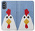 W3254 Chicken Cartoon Hard Case and Leather Flip Case For Motorola Moto G62 5G