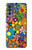 W3281 Colorful Hippie Flowers Pattern Hard Case and Leather Flip Case For Motorola Moto G62 5G