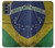 W3297 Brazil Flag Vintage Football Graphic Hard Case and Leather Flip Case For Motorola Moto G62 5G