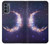 W3324 Crescent Moon Galaxy Hard Case and Leather Flip Case For Motorola Moto G62 5G