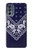 W3357 Navy Blue Bandana Pattern Hard Case and Leather Flip Case For Motorola Moto G62 5G