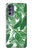 W3457 Paper Palm Monstera Hard Case and Leather Flip Case For Motorola Moto G62 5G