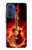 W0415 Fire Guitar Burn Hard Case and Leather Flip Case For Motorola Edge 30