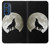 W1981 Wolf Howling at The Moon Hard Case and Leather Flip Case For Motorola Edge 30