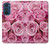 W2943 Pink Rose Hard Case and Leather Flip Case For Motorola Edge 30