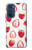 W3481 Strawberry Hard Case and Leather Flip Case For Motorola Edge 30