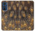 W3691 Gold Peacock Feather Hard Case and Leather Flip Case For Motorola Edge 30