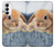 W0242 Cute Rabbit Hard Case and Leather Flip Case For Samsung Galaxy S23