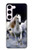 W0246 White Horse Hard Case and Leather Flip Case For Samsung Galaxy S23