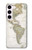 W0604 World Map Hard Case and Leather Flip Case For Samsung Galaxy S23