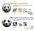 W1072 Panda Bear Hard Case and Leather Flip Case For Samsung Galaxy S23