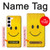 W1146 Yellow Sun Smile Hard Case and Leather Flip Case For Samsung Galaxy S23