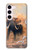 W1292 Dusty Elephant Egrets Hard Case and Leather Flip Case For Samsung Galaxy S23