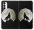 W1981 Wolf Howling at The Moon Hard Case and Leather Flip Case For Samsung Galaxy S23