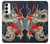 W2073 Japan Dragon Art Hard Case and Leather Flip Case For Samsung Galaxy S23