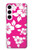 W2246 Hawaiian Hibiscus Pink Pattern Hard Case and Leather Flip Case For Samsung Galaxy S23