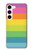 W2363 Rainbow Pattern Hard Case and Leather Flip Case For Samsung Galaxy S23