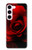 W2898 Red Rose Hard Case and Leather Flip Case For Samsung Galaxy S23