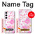 W3036 Pink Sweet Flower Flora Hard Case and Leather Flip Case For Samsung Galaxy S23