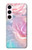 W3050 Vintage Pastel Flowers Hard Case and Leather Flip Case For Samsung Galaxy S23