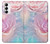 W3050 Vintage Pastel Flowers Hard Case and Leather Flip Case For Samsung Galaxy S23