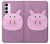 W3269 Pig Cartoon Hard Case and Leather Flip Case For Samsung Galaxy S23