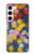 W3342 Claude Monet Chrysanthemums Hard Case and Leather Flip Case For Samsung Galaxy S23