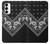 W3363 Bandana Black Pattern Hard Case and Leather Flip Case For Samsung Galaxy S23