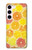 W3408 Lemon Hard Case and Leather Flip Case For Samsung Galaxy S23