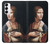 W3471 Lady Ermine Leonardo da Vinci Hard Case and Leather Flip Case For Samsung Galaxy S23