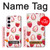 W3481 Strawberry Hard Case and Leather Flip Case For Samsung Galaxy S23