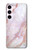 W3482 Soft Pink Marble Graphic Print Hard Case and Leather Flip Case For Samsung Galaxy S23
