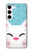 W3542 Cute Cat Cartoon Hard Case and Leather Flip Case For Samsung Galaxy S23