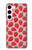 W3719 Strawberry Pattern Hard Case and Leather Flip Case For Samsung Galaxy S23