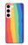 W3799 Cute Vertical Watercolor Rainbow Hard Case and Leather Flip Case For Samsung Galaxy S23
