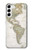 W0604 World Map Hard Case and Leather Flip Case For Samsung Galaxy S23 Plus