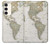 W0604 World Map Hard Case and Leather Flip Case For Samsung Galaxy S23 Plus