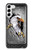 W0855 Eagle Metal Hard Case and Leather Flip Case For Samsung Galaxy S23 Plus