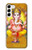 W0896 Lord Ganesh Hindu God Hard Case and Leather Flip Case For Samsung Galaxy S23 Plus