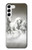 W0933 White Horses Hard Case and Leather Flip Case For Samsung Galaxy S23 Plus