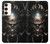 W1027 Hardcore Metal Skull Hard Case and Leather Flip Case For Samsung Galaxy S23 Plus