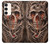 W1675 Skull Blood Tattoo Hard Case and Leather Flip Case For Samsung Galaxy S23 Plus