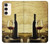 W2042 A Grape Vineyard Grapes Bottle Red Wine Hard Case and Leather Flip Case For Samsung Galaxy S23 Plus