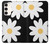 W2315 Daisy White Flowers Hard Case and Leather Flip Case For Samsung Galaxy S23 Plus