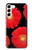 W2478 Red Daisy flower Hard Case and Leather Flip Case For Samsung Galaxy S23 Plus