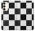 W2492 Black and White Check Hard Case and Leather Flip Case For Samsung Galaxy S23 Plus